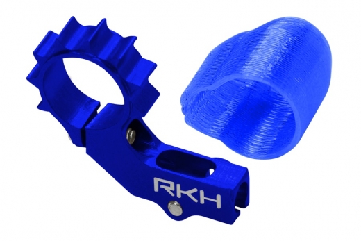 Rakonheli 6mm Heckmotorhalterung Aluminium in blau für 2mm Heckrohr für Blade mSRX/S, mCPX/V2/S, Nano CPX/CPS/S2/S3