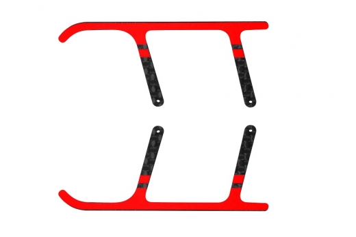 Rakonheli Landegestell Ersatzkufen aus Carbon in rot für Landegestell RKH01506 für Blade Nano CPX, Nano CPS, Nano S2 und Nano S3