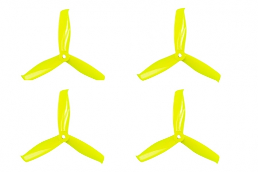Gemfan FPV Race Propeller HULKIE POPO quick swap 5055 5x5,5x3 in gelb