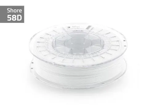 Extrudr Filament TPU (Thermoplastic Polyurethane) FLEX HARD in weiß Ø 1,75mm 0,75Kilo