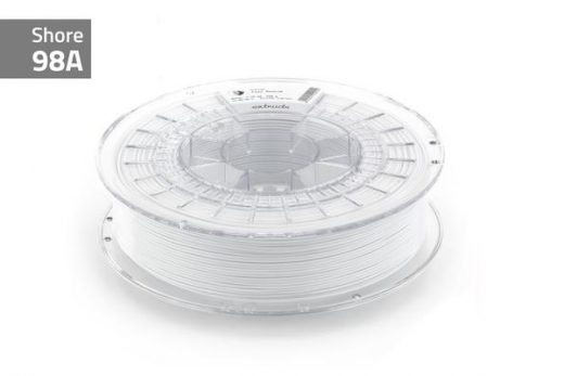 Extrudr Filament TPU (Thermoplastic Polyurethane) FLEX MEDIUM in weiß Ø 1,75mm 0,75Kilo