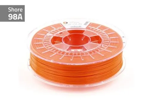 Extrudr Filament TPU (Thermoplastic Polyurethane) FLEX MEDIUM in neon orange Ø 1,75mm 0,75Kilo