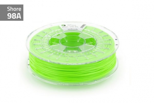 Extrudr Filament TPU (Thermoplastic Polyurethane) FLEX MEDIUM in neon grün Ø 1,75mm 0,75Kilo