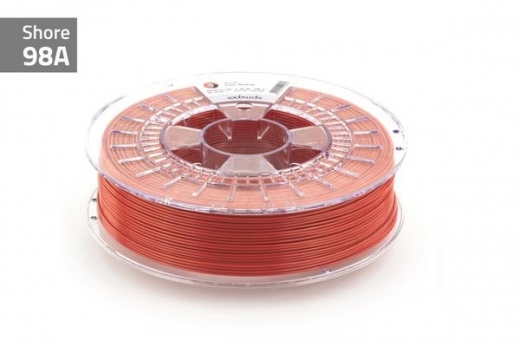 Extrudr Filament TPU (Thermoplastic Polyurethane) FLEX MEDIUM in Höllenfeuer rot Ø 1,75mm 0,75Kilo