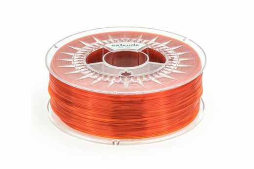 Extrudr Filament PETG (Polyethylenterephthalat glykolmodifiziert) in transparent orange Ø 1,75mm 1,1Kilo
