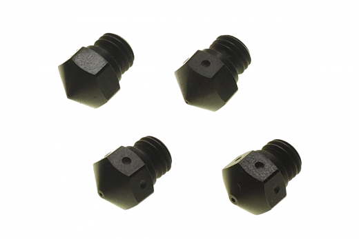 Gehärtete Stahl Nozzle MK10 / M7 im Set 4 Stück, je 1x 0,2mm, 0,4mm, 0,6mm, 0,8mm