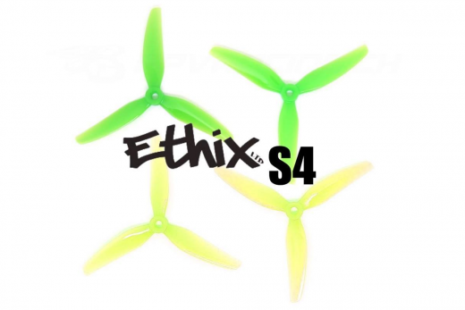 HQ Dreiblatt Propeller Ethix S4 Lemon Lime in gelb und grün aus Poly Carbonate 5x3,65x3 je 2CW+2CCW