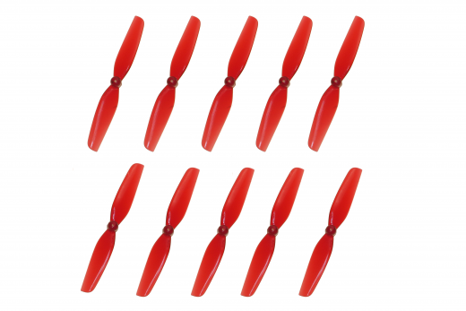 HQ Micro Propeller 65MM mit 1,5mm Welle aus Poly Carbonate in rot je 5xCW und 5xCCW