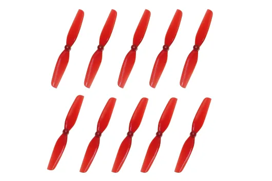 HQ Micro Propeller 65MM mit 1,5mm Welle aus Poly Carbonate in rot je 5xCW und 5xCCW