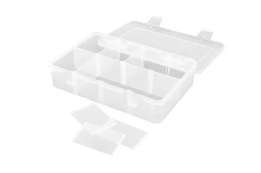 Sortimentkasten mit 8 variablen Fächern 187x126x43mm