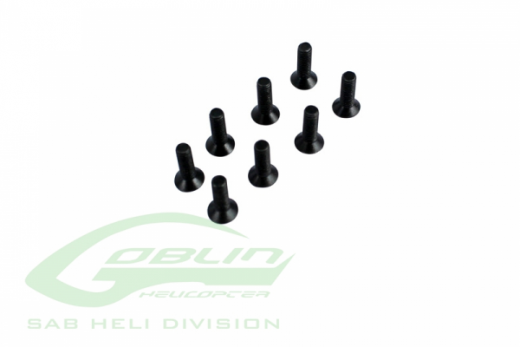 SAB Goblin Flachkopfschrauben M3x10mm 8Stück für Kraken, RAW 580, RAW 700