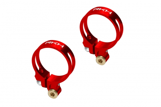 Rakonheli Heckrotorgestängeanlenkungsführung aus Aluminium in rot für Blade Fusion 180