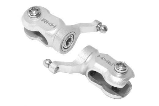 Rakonheli Hauptblatthalter Set aus CNC Aluminium in silber für Blade mCPX BL und mCPX BL2