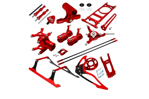 Rakonheli Tuning Set aus CNC Aluminium in rot für den Blade 150 S