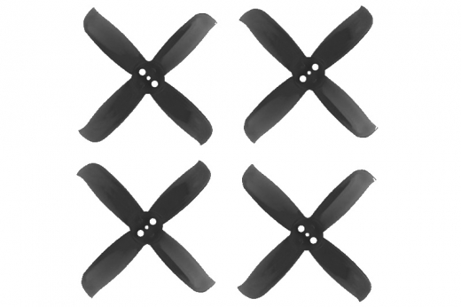 Gemfan Hulkie 4 Blatt Propeller 2 Zoll 2036 / 2X3.6X4 für 1,5mm Welle je 4x CW und 4x CCW in schwarz