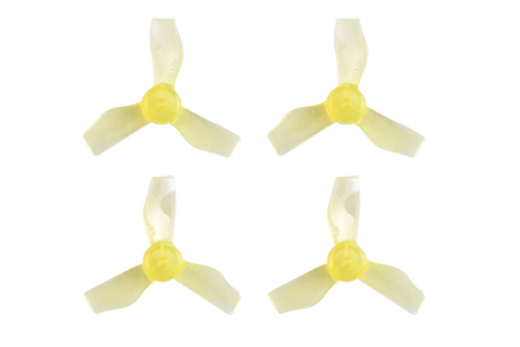 BetaFPV Gemfan 31mm 3Blatt Whoop Propeller 1,0mm Welle in gelb transparent für Meteor65