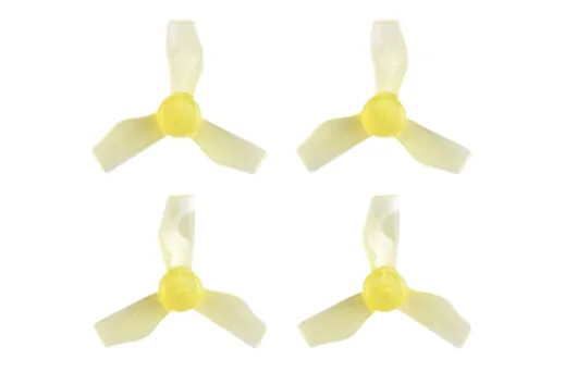 BetaFPV Gemfan 31mm 3Blatt Whoop Propeller 1,0mm Welle in gelb transparent für Meteor65