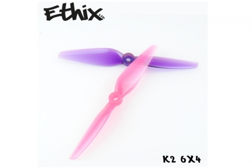 HQ Prop Ethix K2 Bubble Gum in pink und violet aus Poly Carbonate 6x4 2CW + 2CCW