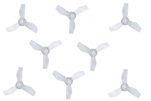 Gemfan 3Blatt Propeller in transparent 1,2 Zoll 1219 / 1,2x1,9x3 31mm 1mm Welle je 4xCW und 4xCCW
