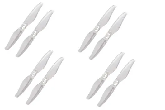 Gemfan 2Blatt Propeller Hurricane in transparent 3018 3,0x1,8 1,5mm Welle je 4xCW und 4xCCW