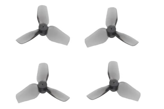 HQ Micro Whoop 3Blatt Propeller 31mm 2xCW und 2xCCW für 1mm Welle in grau transparent