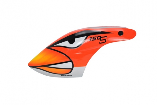 Microheli Fiberglas Haube Angry Bird im rotem Design für den Blade 150 S