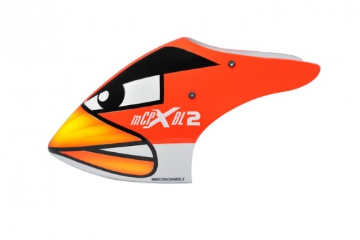 Microheli Fiberglas Haube Angry Bird im rotem Design für den Blade mCPX BL2