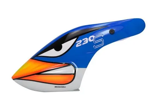 Microheli Fiberglas Haube Angry Bird im blauen Design für Blade 230S und 230S V2