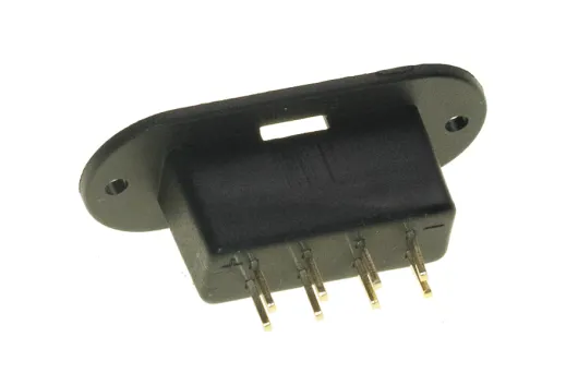 Einbaurahmen mit Hochstromstecker 8 Polig in schwarz