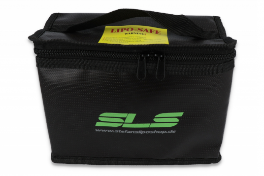 SLS Lipo Akku Safe Tasche in schwarz 220x120x160mm