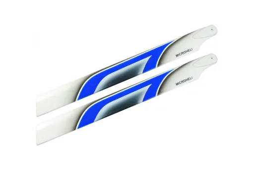 Microheli Kunststoff Hauptrotorblätter im blau weißen Design 240mm für Blade 230S und 230S V2
