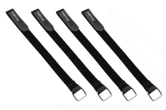 HQ Prop Akkuklettband 20mm breit 160mm lang mit Metal Schlaufe 4Stück