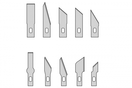 Ersatzklingen für Designermesser 10Stück