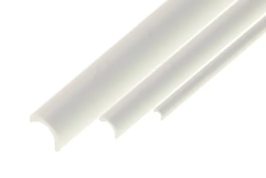 Kunststoffhalbrohr aua ASA AussenØ 5,0mm x InnenØ 4,0mm in weiß 1 Meter