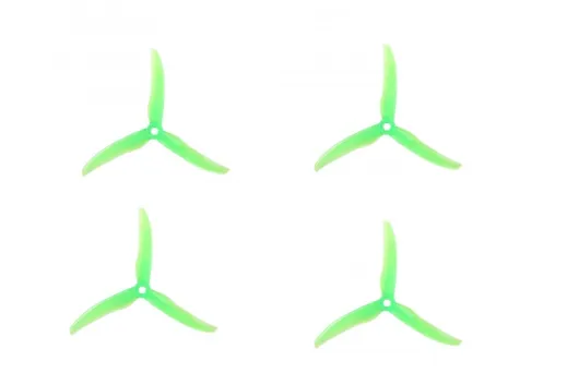 T-Motor Dreiblatt Propeller POPO T5143S aus Poly Carbonat in grün transparent 5,1x4,3x3 2xCW und 2xCCW