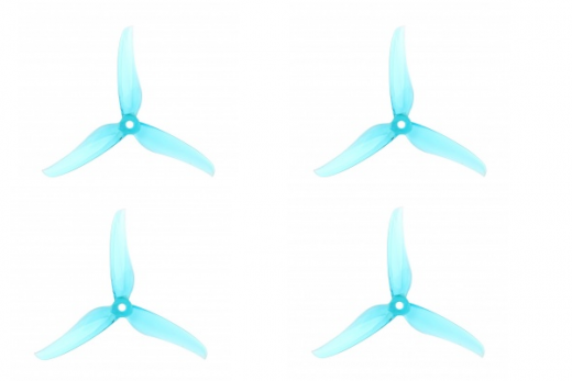 T-Motor Dreiblatt Propeller POPO T5146 aus Poly Carbonat in blau pastell transparent 5,1x4,6x3 2xCW und 2xCCW