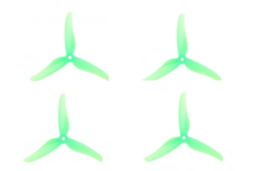 T-Motor Dreiblatt Propeller POPO T5146 aus Poly Carbonat in grün pastell transparent 5,1x4,6x3 2xCW und 2xCCW