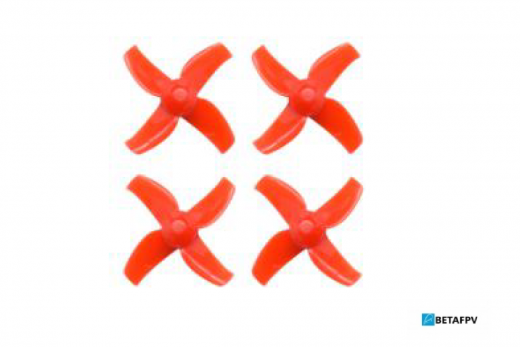 BetaFPV 4Blatt Propeller Set 40mm für 1mm Welle in rot für Beta75 PRO2 2S