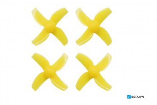 BetaFPV 4Blatt Propeller Set 40mm für 1mm Welle in gelb für Beta75 PRO2 2S
