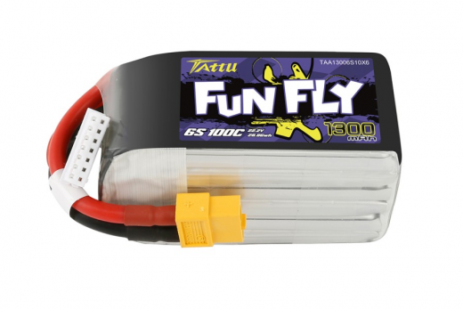 TATTU FunFly Lipo Akku 1300mAh 22,2V 100C 6S1P mit XT60