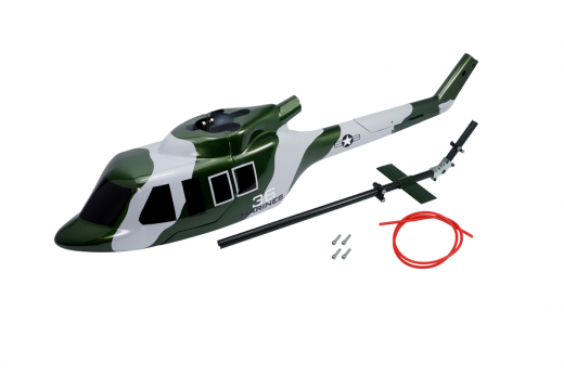 Microheli Scale Rumpf in Army Design Bell UH-1 Huey für Blade 230S und 230S V2 