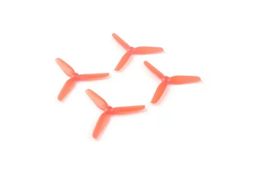 Happymodel 3Blatt Propeller 65mm in rot 1,5mm Welle 2xCW und 2xCCW