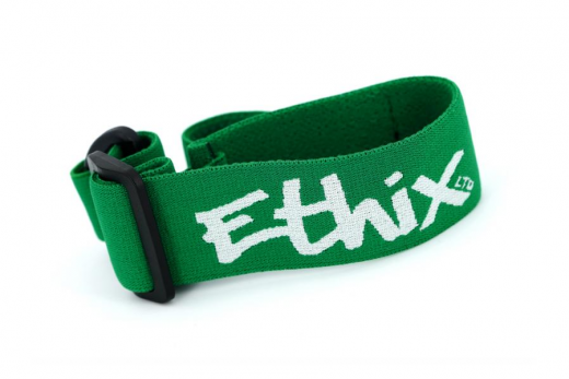 Ethix Goggle Strap V3 in grün mit weißem Logo