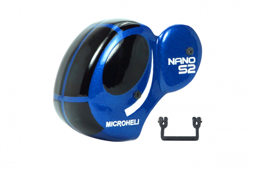 Microheli Fiberglas Haube Dragonfly in blau für Blade Nano S2 und Nano S3