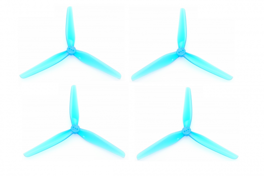 HQ Durable Prop Propeller T5X2X3 aus Poly Carbonate in blau transparent je 2CW+2CCW