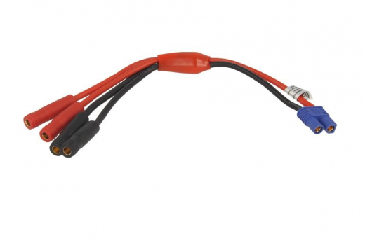 Netzteil Y-Anschlusskabel für iSDT SP2417/SP2425 - EC3 Buchse zu 2 Paar 4mm Bananen Stecker Buchse