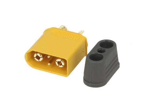 XT90i Stecker gelb - mit Schutzkappe und BattGo Pin