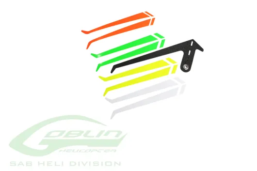 SAB Goblin Seitenleitwerk aus Carbon mit Stickern für Kraken 580