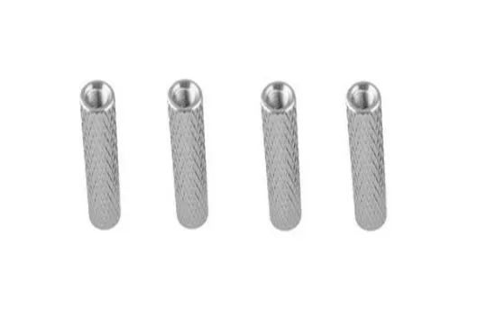 Abstandshalter / Spacer / Standoff M3 Aluminium eloxiert gerändelt in silber 4Stück 50mm