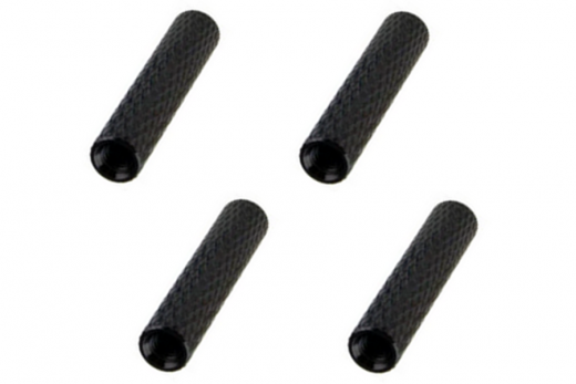 Abstandshalter / Spacer / Standoff M3 Aluminium eloxiert gerändelt in schwarz 4Stück 40mm